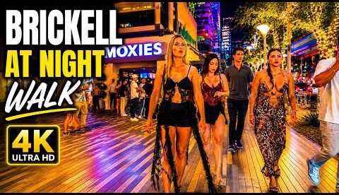 Brickell Comes Alive At Night ๐ | Miami 4K Walk