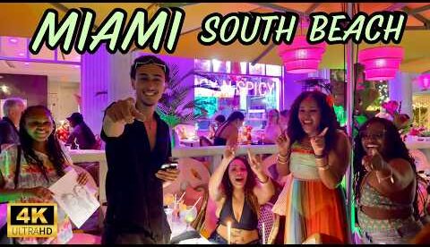 South Beach Miami Spring Break 2026 | Ocean Drive & Española Way Night Walk 4K